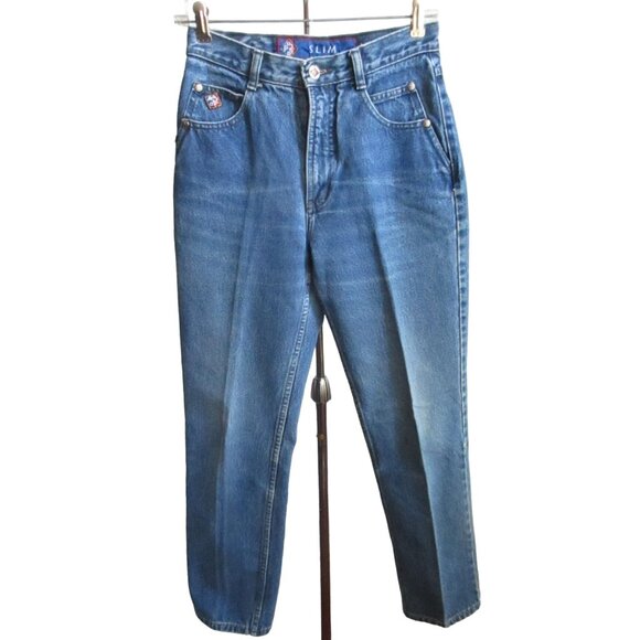 Vintage Women's WESTERN Jeans 3/4 27 W  1990's POSTED RANCH MOM DENIM Slim 27x29 - Picture 3 of 6